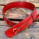 Double ceinture en cuir de bovin. 